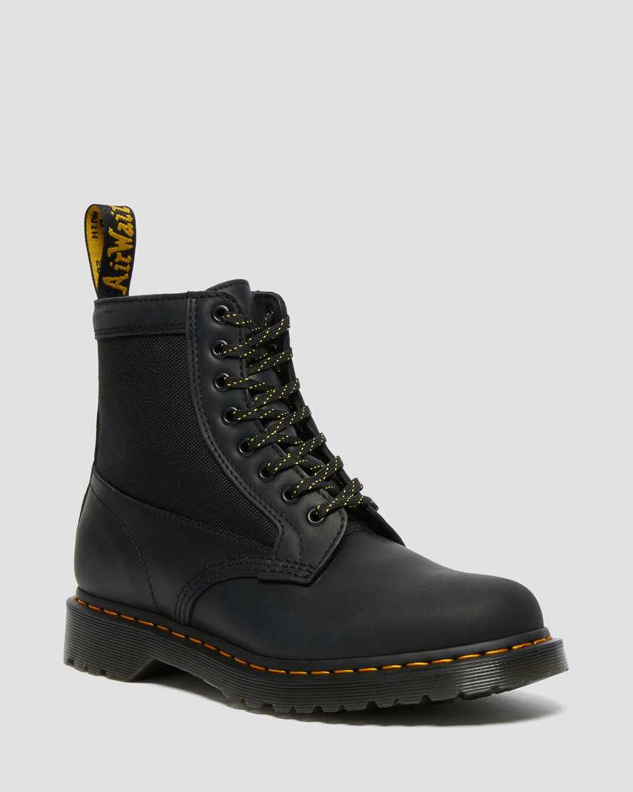 Dr. Martens 1460 Panel Lær Snørestøvler Dame Svart [5489LKIMQ]